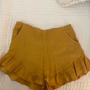 EUC—Lanhtropy mustard yellow shorts in size M